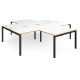 Adapt 4 Person Desk Cluster with Return Unit